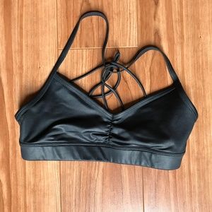 Sunny Strappy Bra in Anthracite (XS) - Alo Yoga